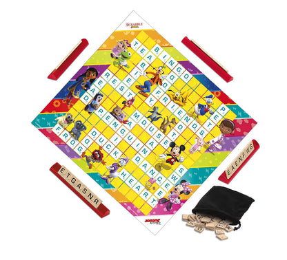 Hasbro Gaming Scrabble Junior: Disney Junior Edition Board Game for Kids - Double -Sided Game Board - Matching Word Game