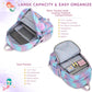 Girls Backpack,15.6 Inch Laptop School Bag Large Primary Elementary Middle College Bookbags Kids Backpacks for Teens Girl Women Students Anti Theft Travel Daypack (Purple)
