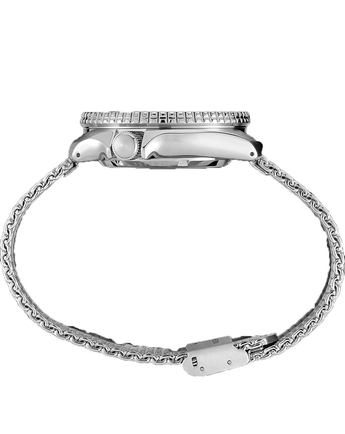 SEIKO SRPD71 Horlosie vir Mans - 5 Sports - Outomaties met Handopwen-beweging, Blou Wysplaat met Blou Ring, Vlekvrye Staal Kas en Skakelband, 100m Waterbestand, en Dag/Datum Vertoning