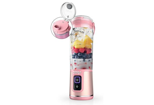 Ninja Blast Portable Blender, Cordless, 18oz. Vessel, Personal Blender BPA Free, Leakproof-Lid and Sip Spout, USB-C Rechargeable, Dishwasher Safe Parts - Tinted Pink(BC151PK)