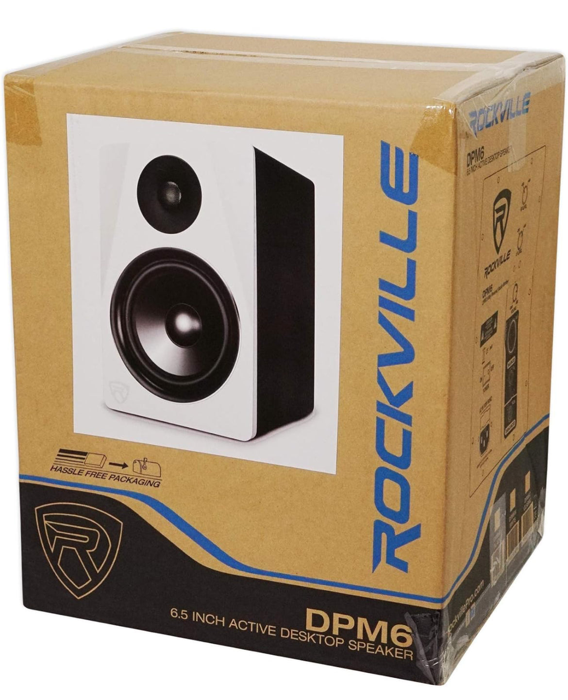 Rockville 2 DPM6W Dual Powered 6.5" 420 Watt Active Studio Monitors+Stands+Pads