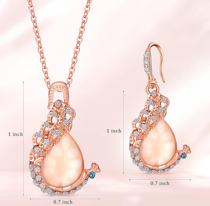 4 Stel Pou Juwelierswarestelle vir Vroue Kristal Halsnoer Oorbelle Strass Waterdruppel Hanger Hartbedeltjie Haak Oorbelle Indiese Juwelierswarestel vir Moedergeskenk Valentynsgeskenke Liefhebber Dames