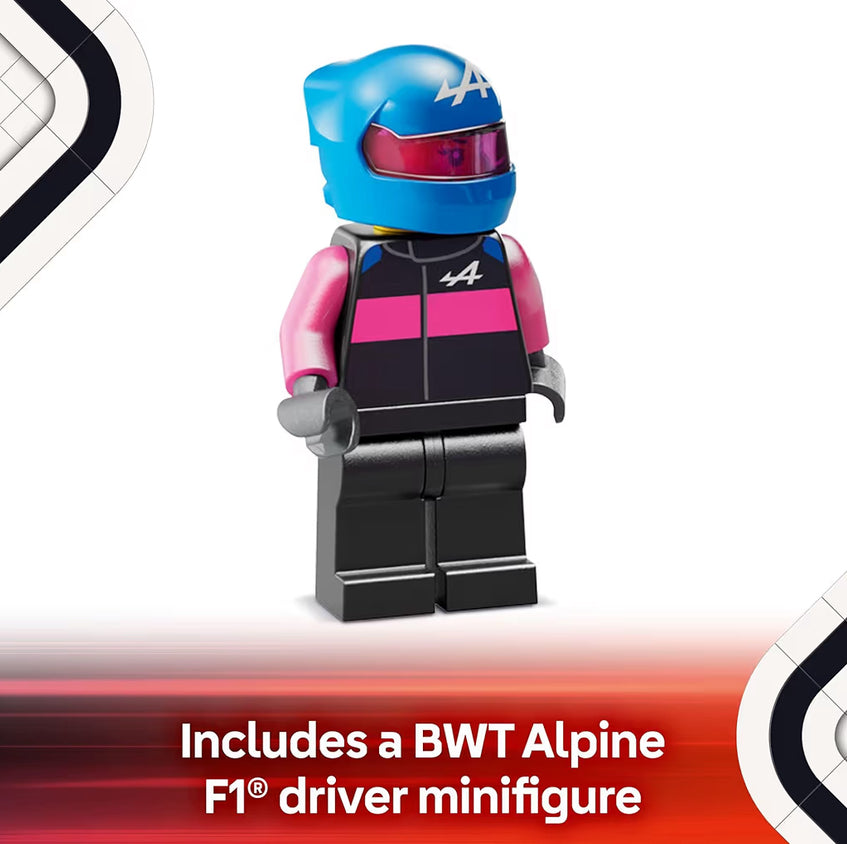 LEGO Speed Champions BWT Alpine F1 Span A524 Rensmotor Speelding - Boustel vir Kinders