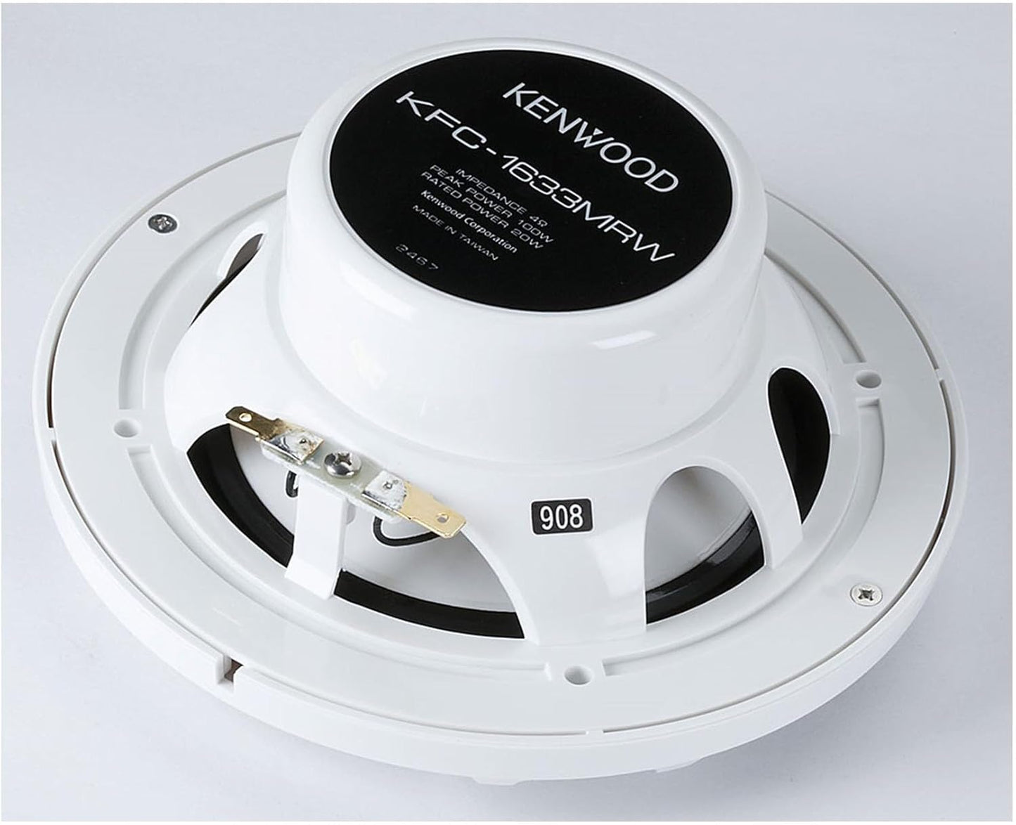 KENWOOD KMR-D382BT Car & Marine Stereo - Single Din, Bluetooth SiriusXM Ready, Weatherproof (Package W/ Speakers)