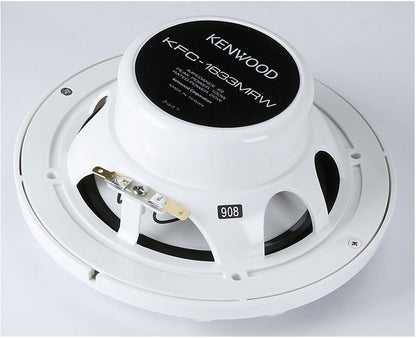 KENWOOD KMR-D382BT Motor- en Marine-stereo - Enkel-Din, Bluetooth SiriusXM-gereed, Weerbestand (Pakket met Luidsprekers)