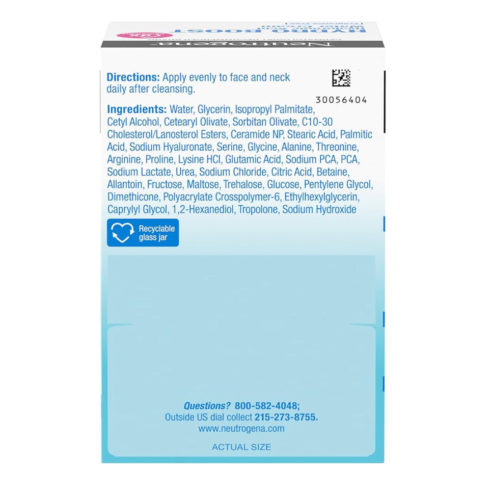 Neutrogena Hydro Boost Water Cream, 72 Uur Hidrasie m/ Hialuroonsuur 1.7 oz. & Proefgrootte Hydro Boost Hydrating Gel Reiniger (0.5 fl oz)