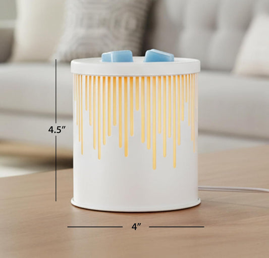 Scentsationals Modern Wax Melt Warmer, for Scented Wax Melts - Modern Roe - Contemporary Fragrance Warmer for Cubes and Tarts