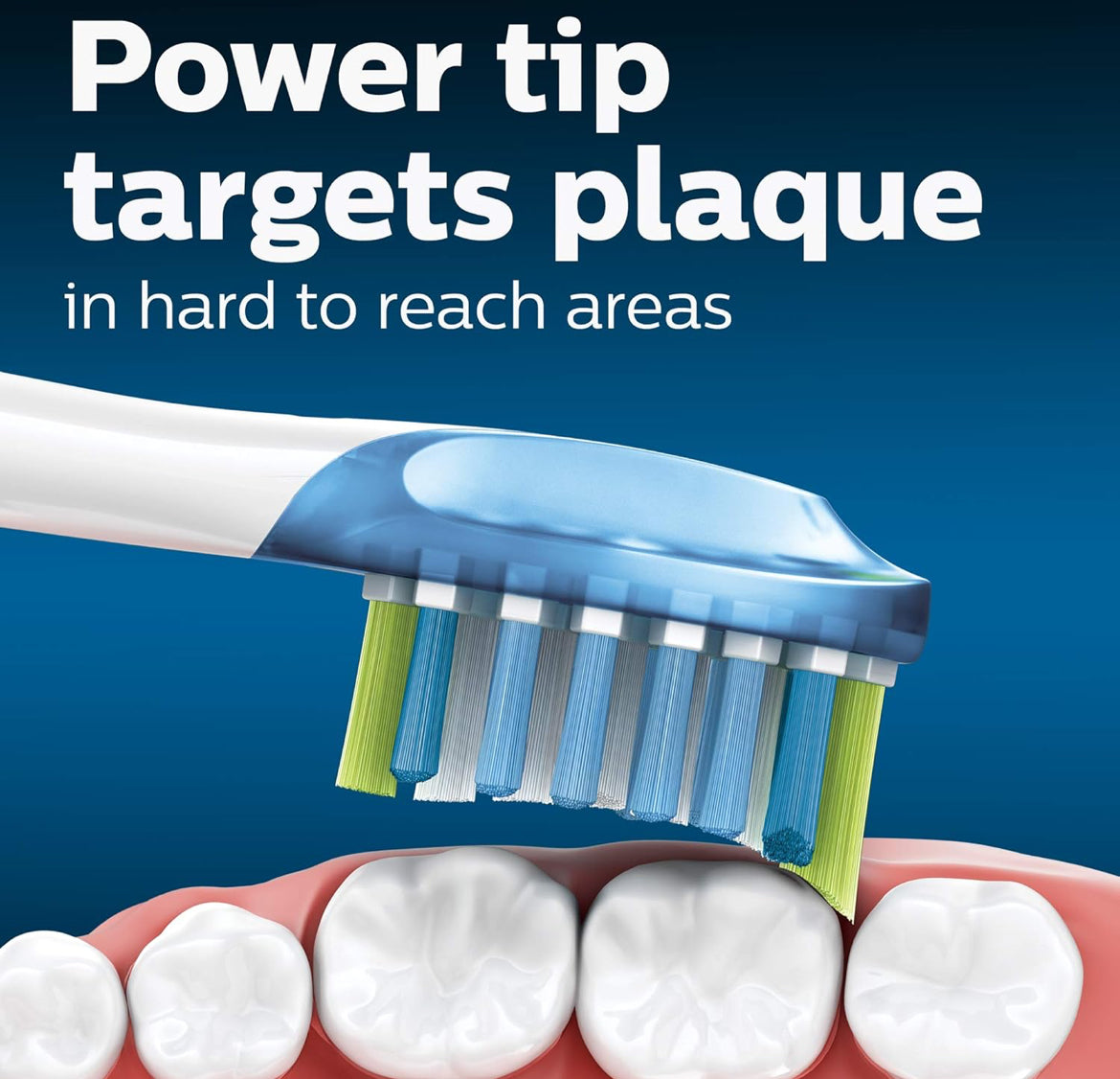 Philips Sonicare Oorspronklike C3 Premium Plaque Control Tandeborselkoppe, 4 Borselkoppe (Wit) HX9044/65