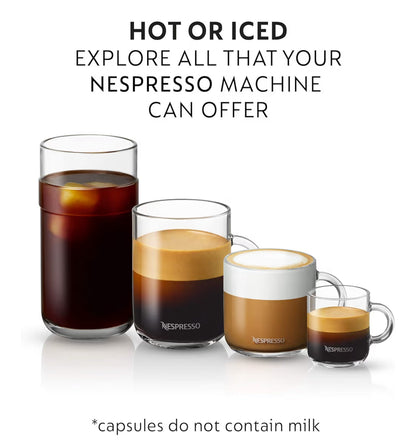 Nespresso Kapsules Vertuo, Dubbele Espresso Chiaro, Medium Roes Espresso Koffie, Brousels 80ml. - 30 Kapsules Koffie