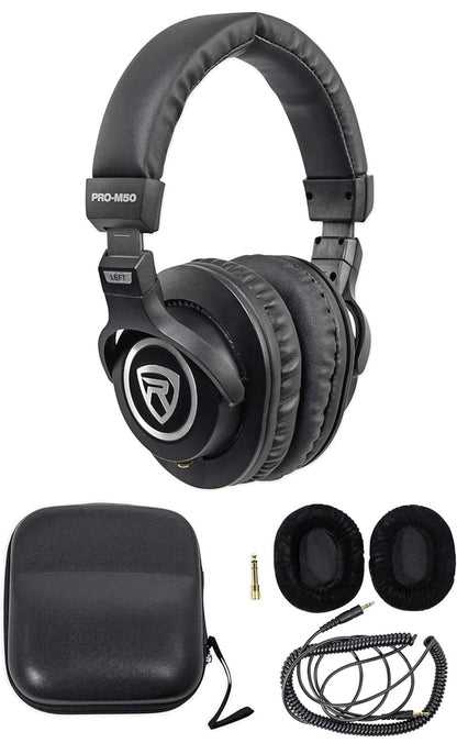 Rockville 2 APM8B 8" 500W Aktiewe Ateljeemonitors+Stande+Kussings en Oorfone