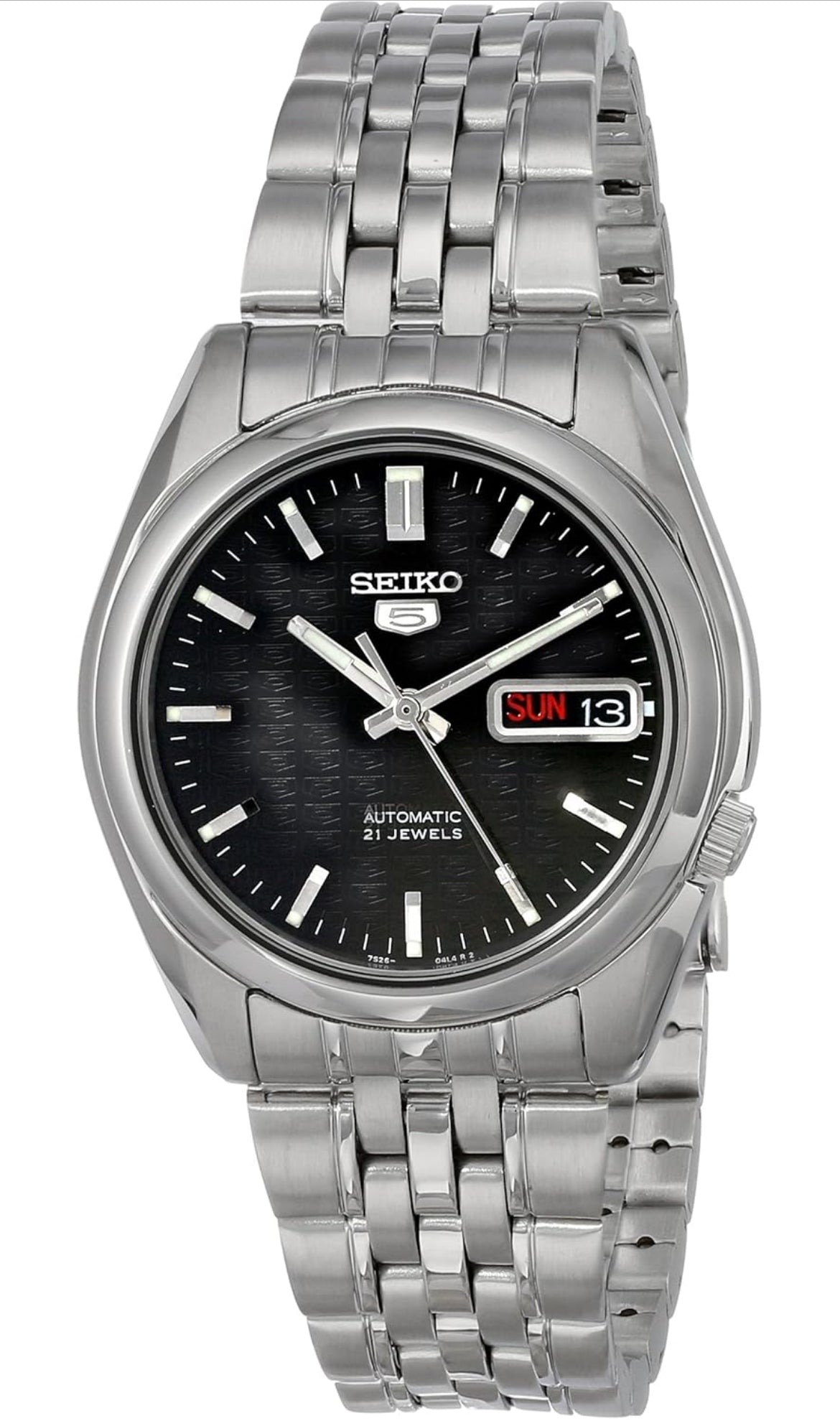 Seiko 5 Manshorlosie van vlekvrye staal