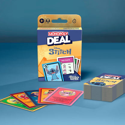Monopoly Deal: Disney Stitch Edition Card Game | Based on Disney’s Lilo & Stitch Ages 8+| 2-5 Players