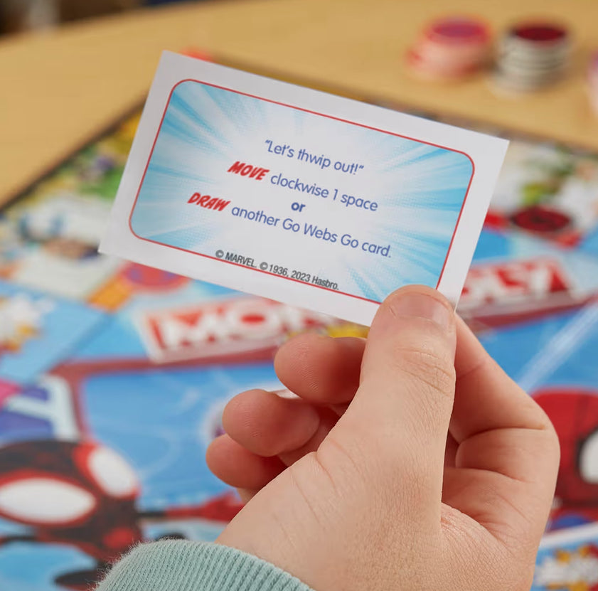 Monopoly Junior: Marvel Spidey and His Amazing Friends Edition Board Game w/ Artwork from The Animated Series