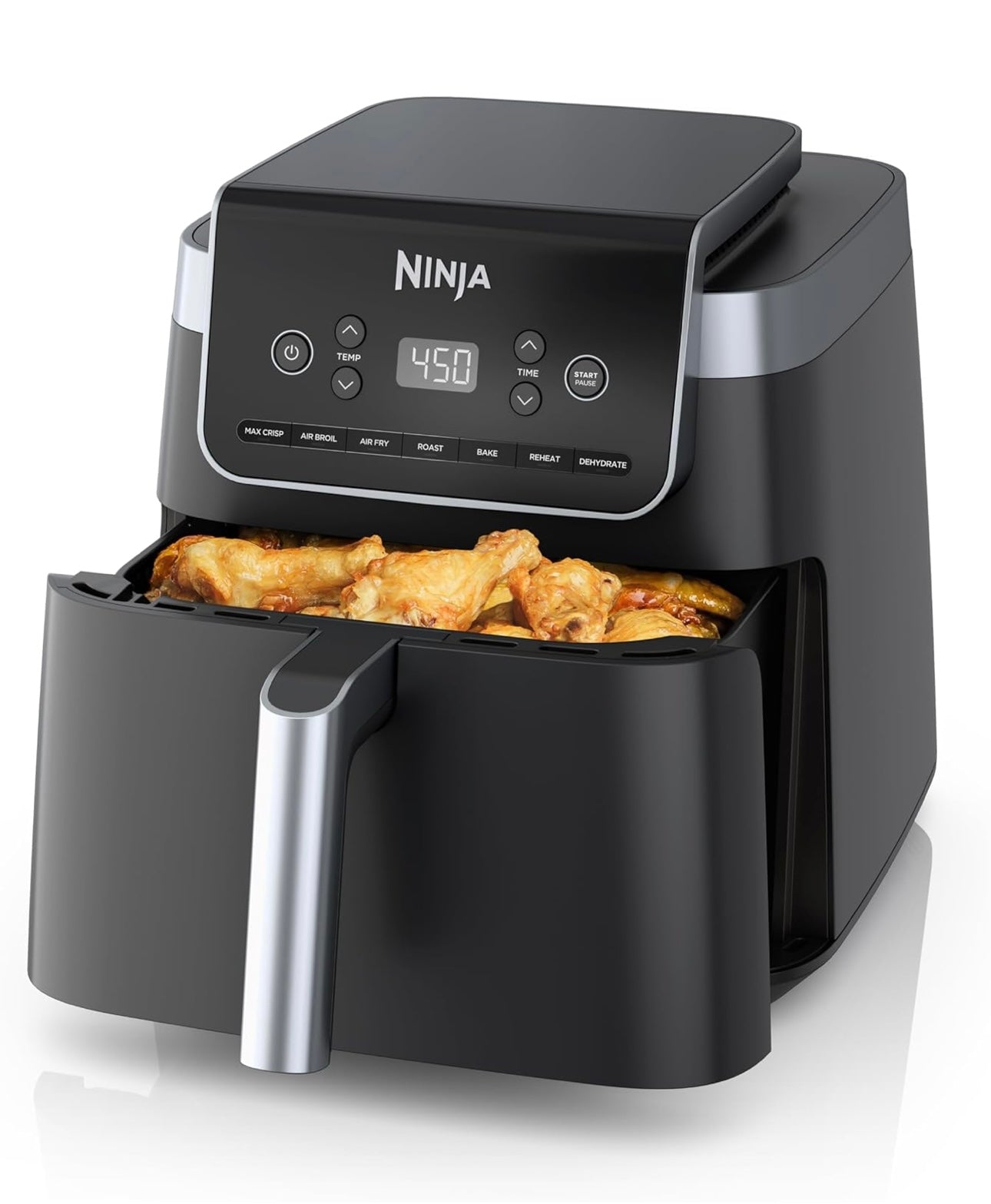 Ninja Air Fryer Pro XL 7-in-1, Max Crisp Tech, 450F for Hotter, Crispy Results, 6.5 QT Capacity - Grey, AF182AMZ