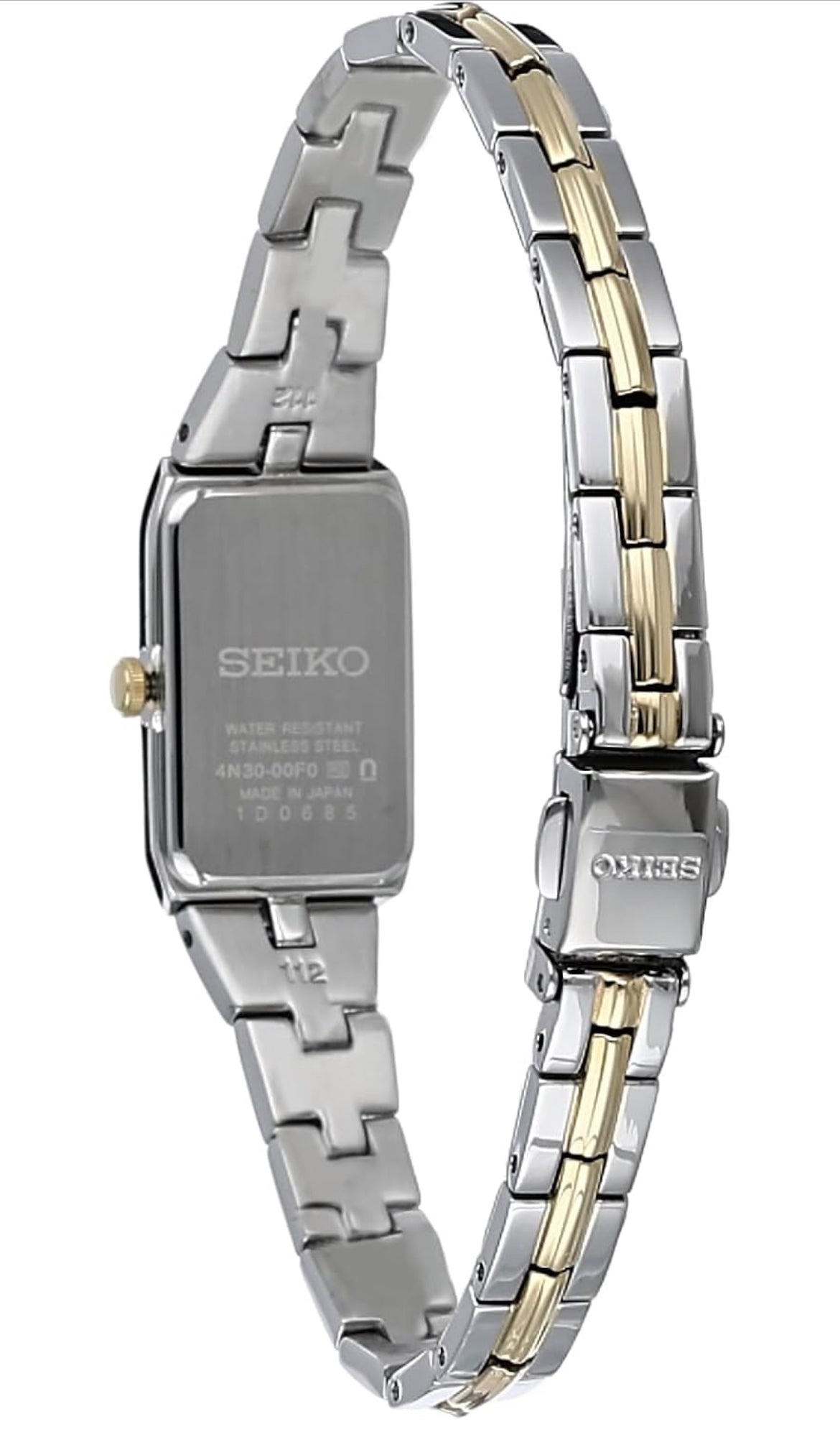 SEIKO Juweliersware-Geïnspireerde Vlekvrye Staalhorlosies met Druk-Drievoudige Armband en Kraapbestande Hardlex Kristal, 30m Waterbestand - Wit