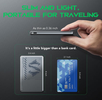 Black Shark Magnetiese Kragbank, 5000 mAh Draadlose Draagbare Laaier met USB-C Kabel - Grys