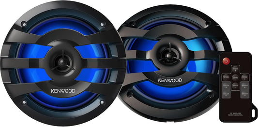 Kenwood KFC-1673MRBL 6-3/4" Marine/Motorvoertuigluidsprekers Swart met RGB