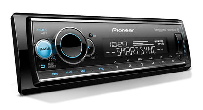 Pioneer MVH-S522BS 1-Din Car Stereo with Bluetooth, USB, AM/FM Radio
Digital Media Receiver, SiriusXM, Color Change, 50W x 4 Output, 13-Band EQ, iPhone/Android Compatible, Hi-Volt RCA Preouts