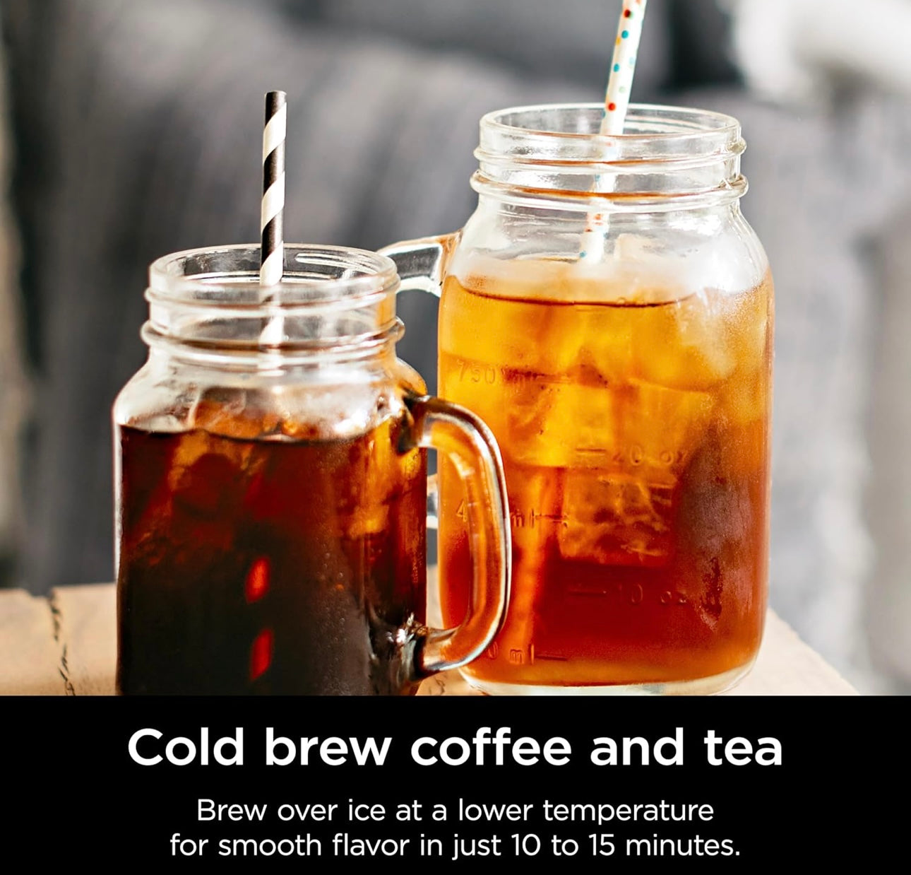 Ninja Hot and Cold Brewed System, Tea & Coffee Maker, with Auto-iQ 50 oz Thermal Carafe (Black) CP307