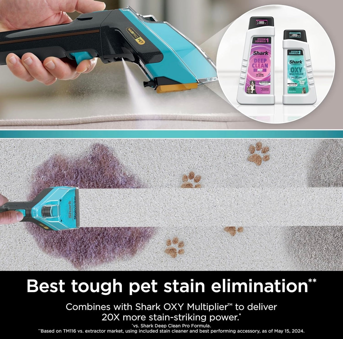 Shark Deep Clean Pet Formula for All Shark Upright and Portable Carpet Cleaners - 48oz