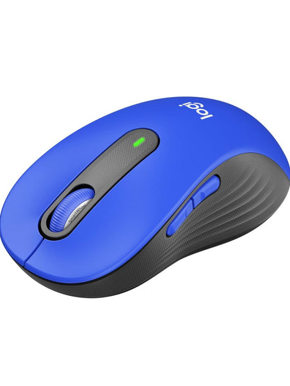 Logitech Draadlose Muis Signature M650 L Volgrootte - Groot Hande, Stil Klieke, Aanpasbare Knoppies, Bluetooth, PC/Mac/Chromebook - Klassieke Blou, Regshandig, Groot