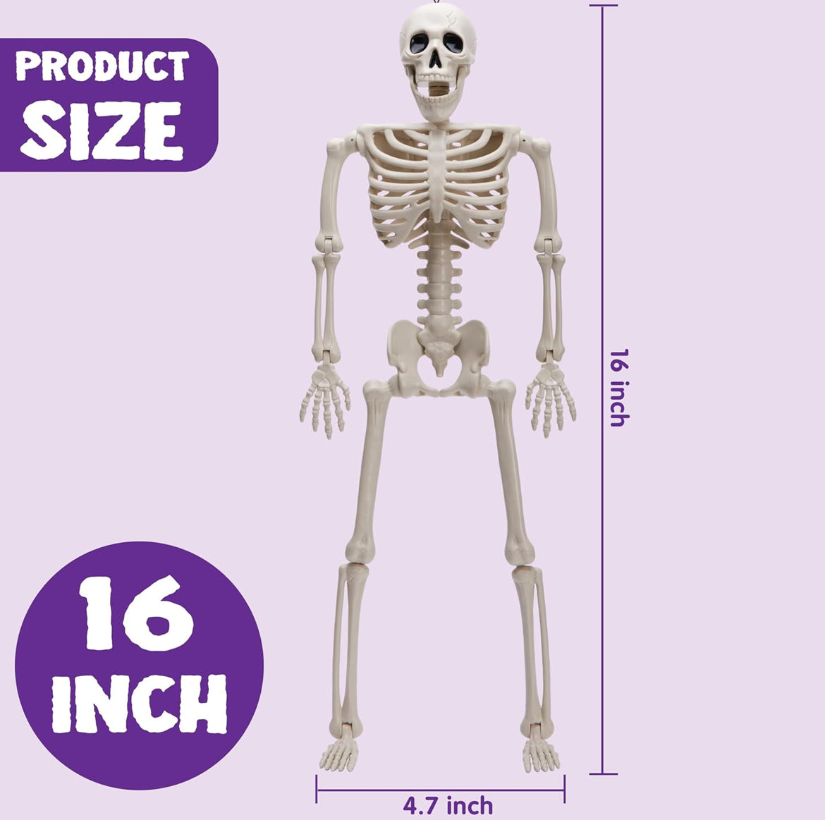 JOYIN 5 STK Verstelbare Halloween Skelet Dekor 40 cm, Volle Liggaam Verstelbare Gewrigte Hangende Skelette vir Halloween Versierings, Begraafplaas Rekwisiete, Spookhuis Bykomstighede, Grillerige Toneel Partytjie Geskenke