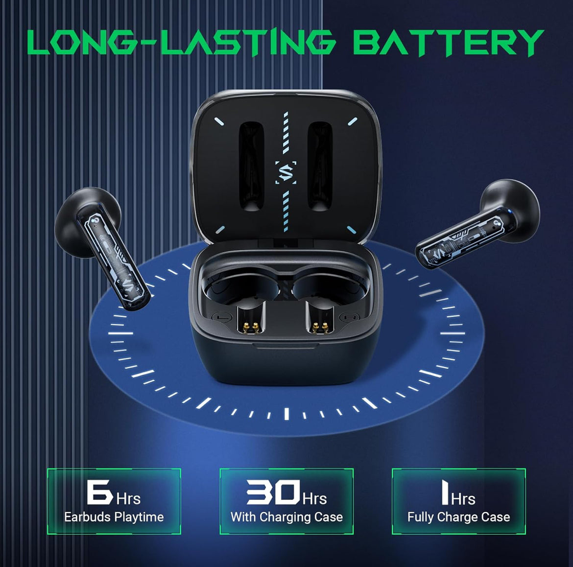 Black Shark True Wireless Earbuds In-Ear Headphones for Android/Cell Phone/Computer/Gaming