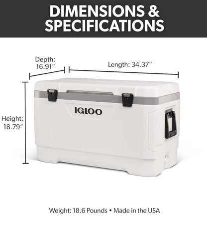 Igloo 100 QT Latitude Marine Ultra White Cooler