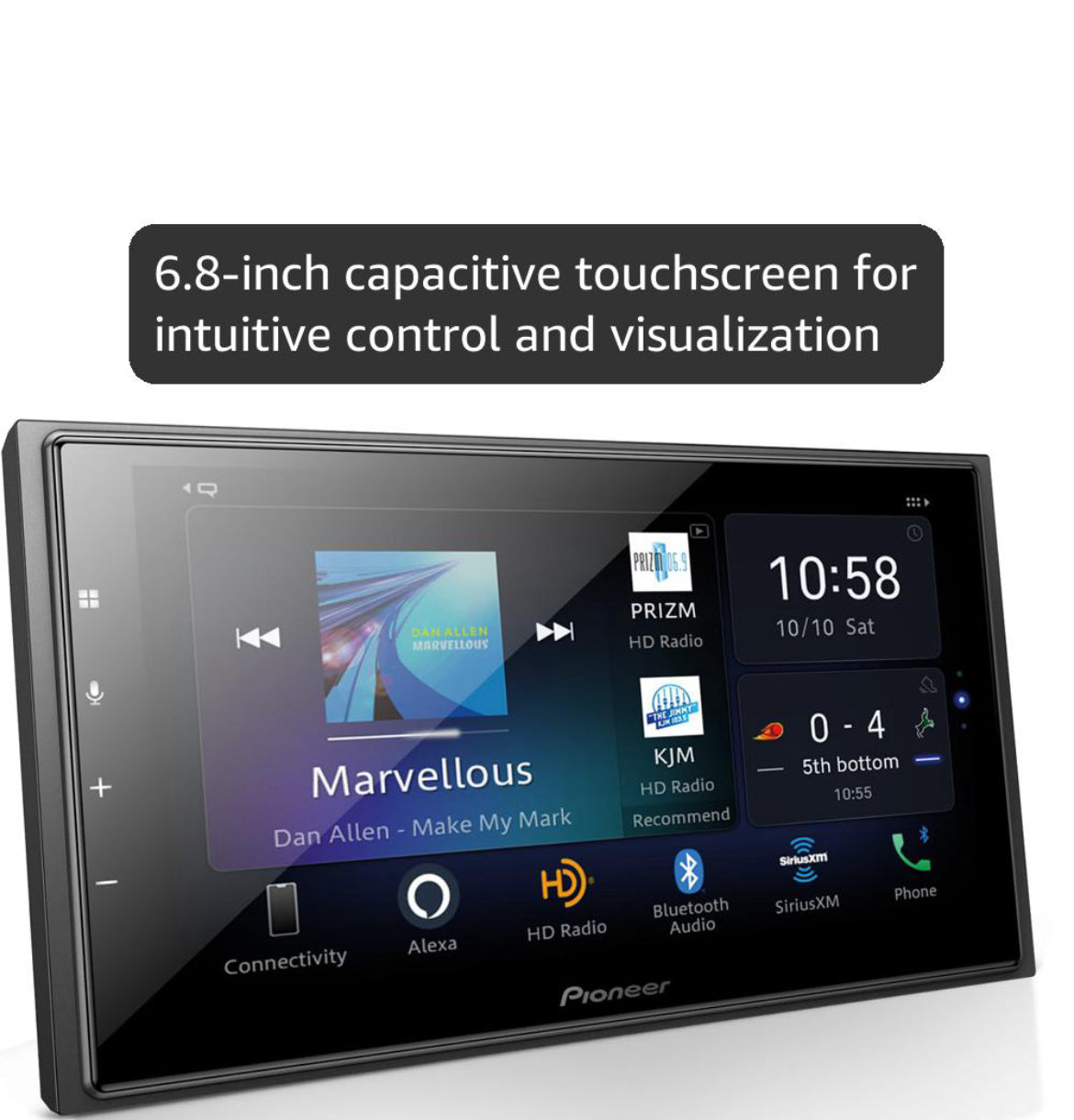Pioneer DMH-WC5700NEX 6.8" Touchscreen Modular Chassis Car Stereo
Digital Multimedia Receiver, Wireless Apple CarPlay & Android Auto, Amazon Alexa, Bluetooth, FLAC, Backup Cam, Hi-Volt RCA