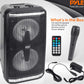 Portable Bluetooth Speaker & Karaoke Speaker System with Wired Mic, Built-in LED Party Lights, MP3/USB, FM Radio (6.5’’ Subwoofers, 500 Watt MAX)