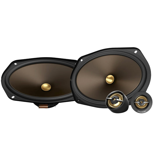 Pioneer A-reeks MAX TS-A693CH, 2-rigting-komponent-motorklankluidsprekers, Volreeks, Helder Klankgehalte, Maklike Installasie en Verbeterde Bassreaksie, Volgoue 6” x 9” Ovale Luidsprekers