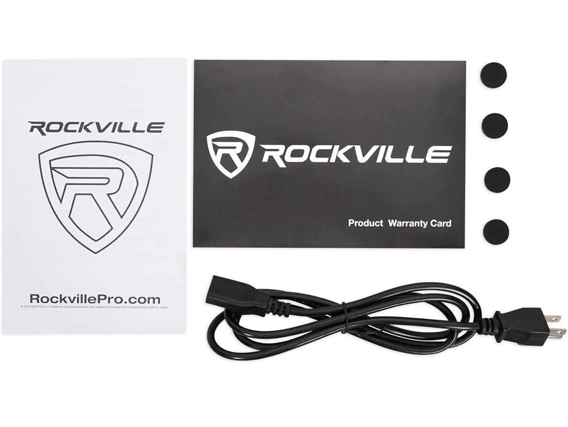Rockville (2) DPM8B Dual Powered 8" 600w Active Recording Studio Monitors+Pads