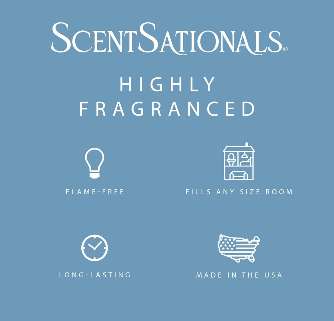 Scentsationals Wax Melts, Wax Cubes Strong Scent - Cotton Blossom - Long Lasting Scented Wax Melts for Warmer, 10oz (Pack of 4)