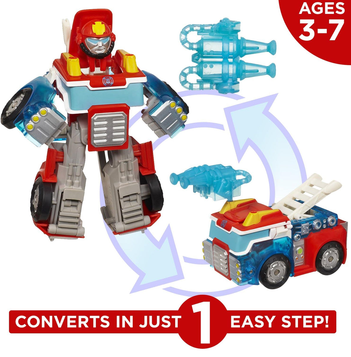Transformers Playskool Heroes Rescue Bots Energize Heatwave The Fire Bot Converting Toy Robot Action Figure, Toys For Kids Ages 3 And Up