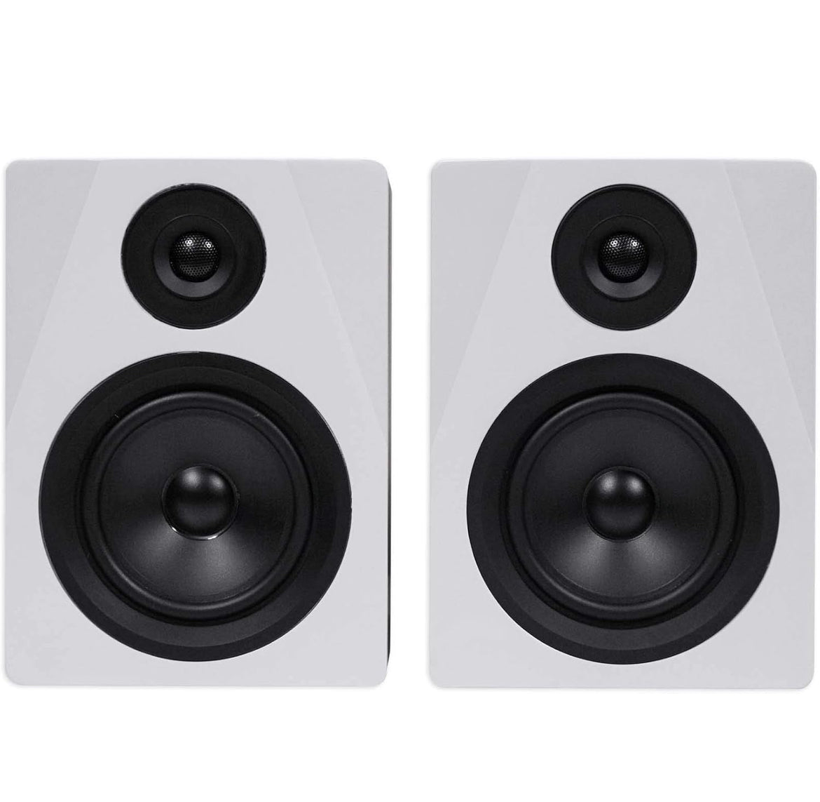 Rockville Pair APM5W 5.25" 2-Way 250W Powered USB Studio Monitors+Stands+Pads