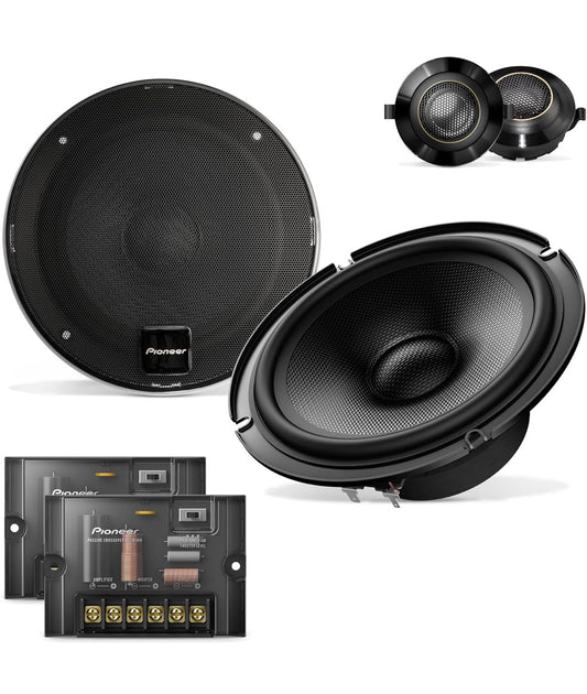 Pioneer TS-Z65CH, 2-rigting komponente motoroudioluidsprekers, volle omvang, oop en gladde klankgehalte 6.5” luidsprekers