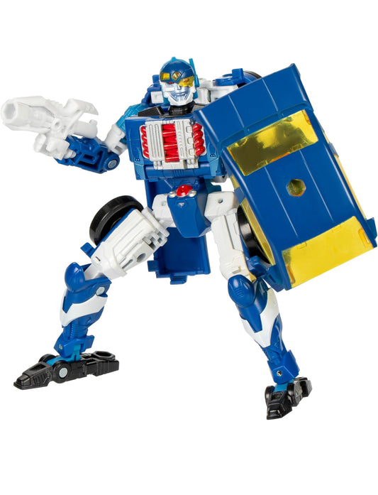Transformers Legacy United Deluxe Klas Robots in Disguise 2001 Universe Autobot Side Burn, 5.5-duim Omskepbare Aksiefiguur, 8+