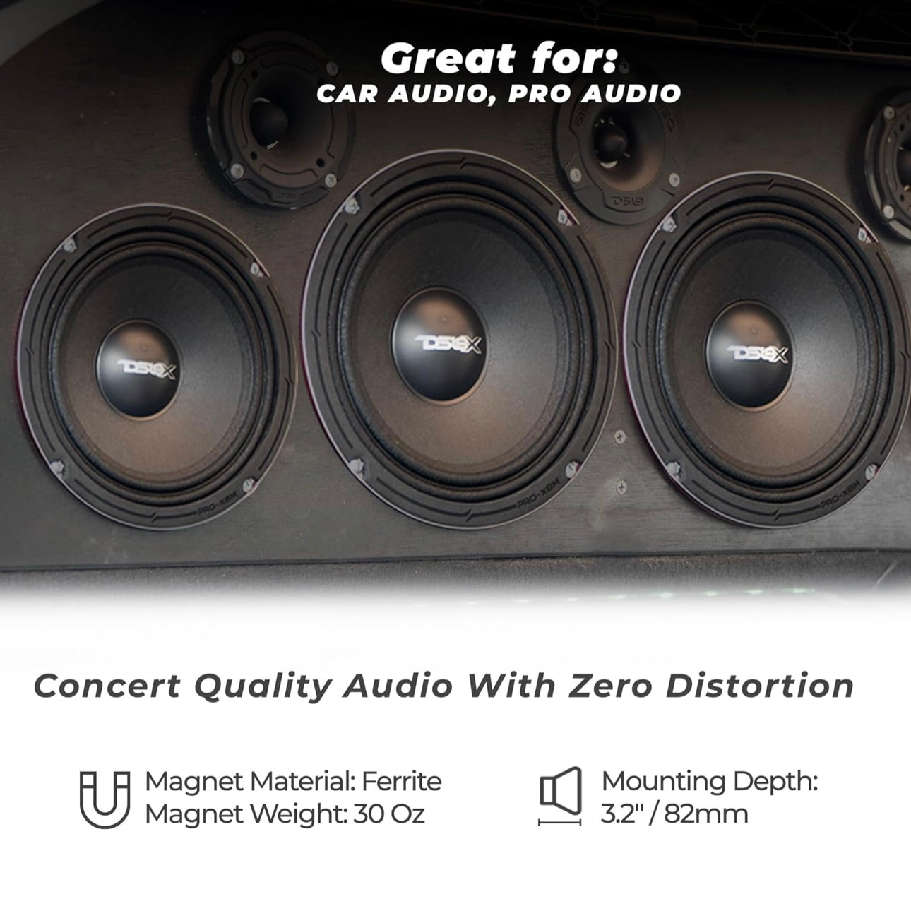 DS18 PRO-X8M Loudspeaker - 8", Midrange - 275W RMS, 8 Ohms - Premium Quality Audio Speaker - 1PC ONLY