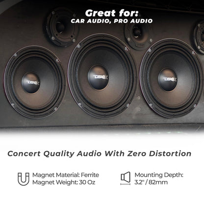 DS18 PRO-X8M Luidspreker - 8", Middelreeks - 275W RMS, 8 Ohms - Premium Kwaliteit Oudioluidspreker - SLEGS 1 STUK