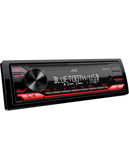 JVC KD-X280BT Bluetooth-motorstereo met USB-poort – AM/FM-radio, MP3-speler, hoëkontras-LCD, 50 Watt, afneembare voorplaat – Enkel-DIN – 13-band EQ