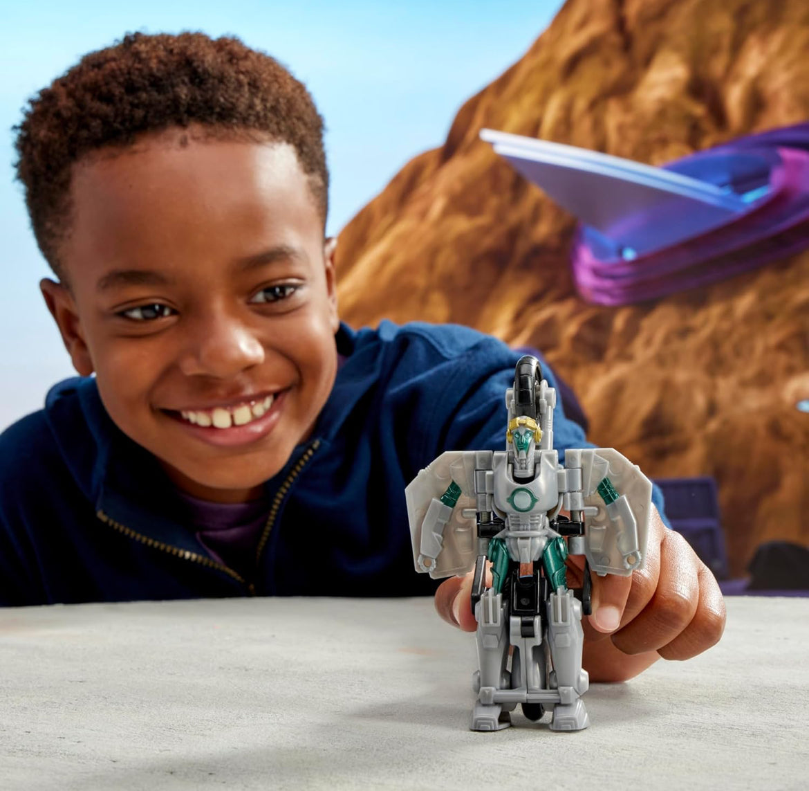 Transformers EarthSpark 1-Step Smash Changers Terran Thrash 4-Inch Action Figure, Robot Toys for Boys and Girls 6 and Up