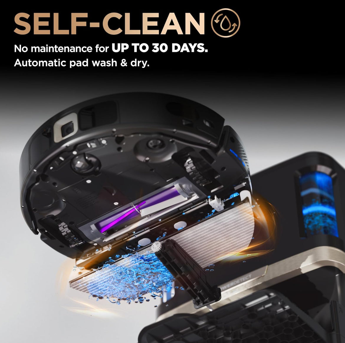 Shark Robot Vacuum & Mop Combo, PowerDetect NeverTouch Pro, Self-Emptying - NEW