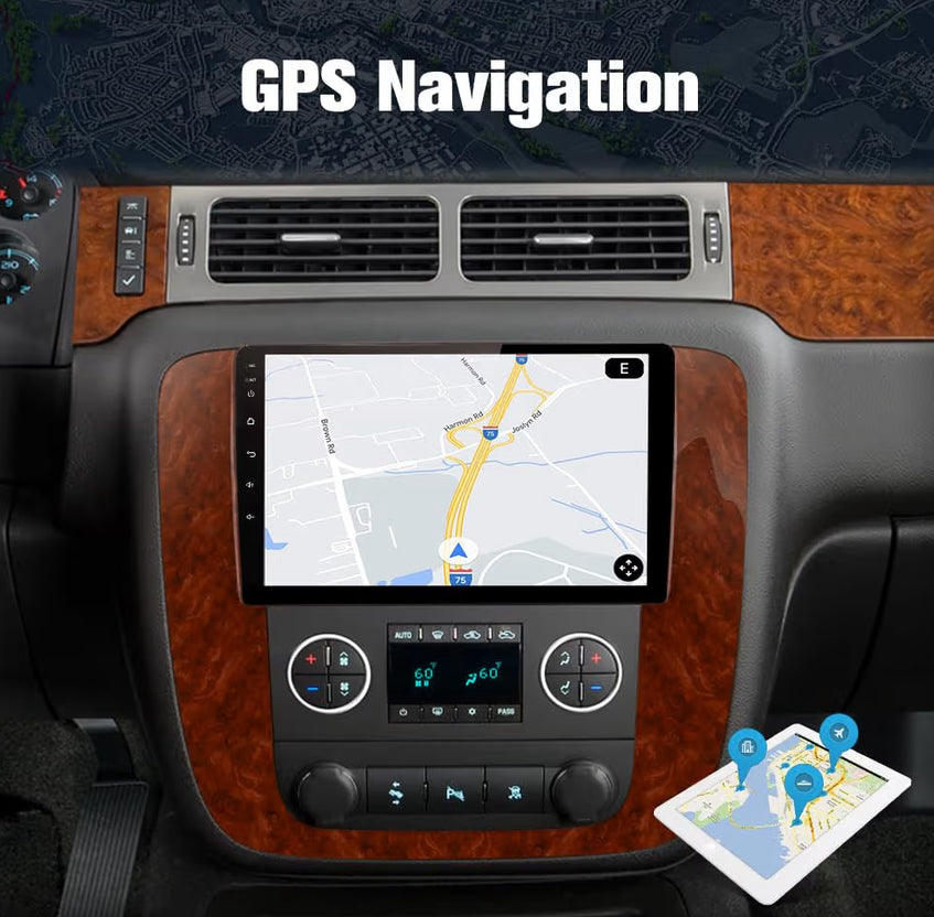 9" Head unit Wireless Carplay Android Auto Car Radio for GMC Yukon Chevrolet Chevy Silverado Tahoe Suburban 2007-2013