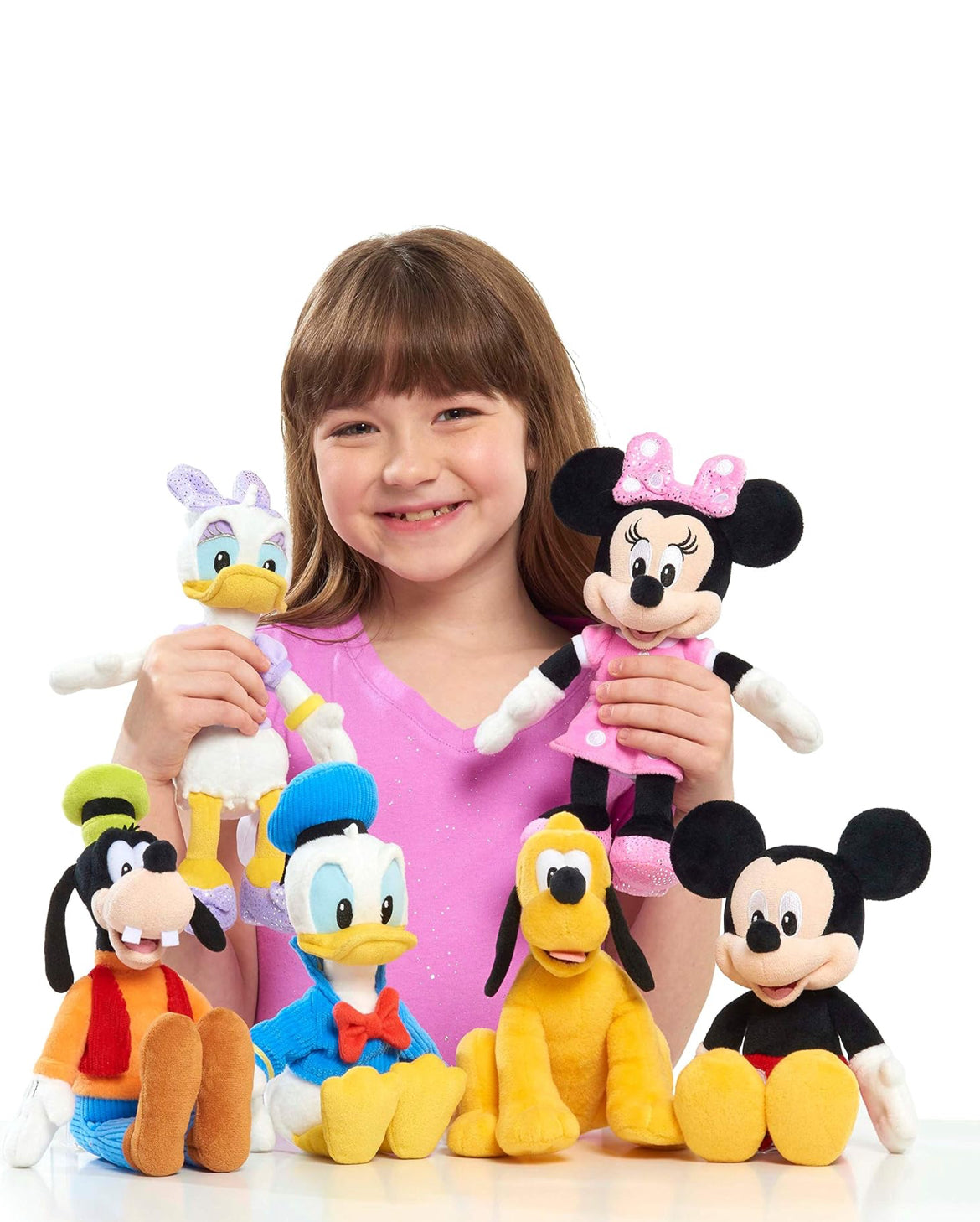Disney Junior Mickey Mouse Bean Plush Minnie Mouse Stuffed Animal, Kids Toys for Ages 2 Up by Just Play