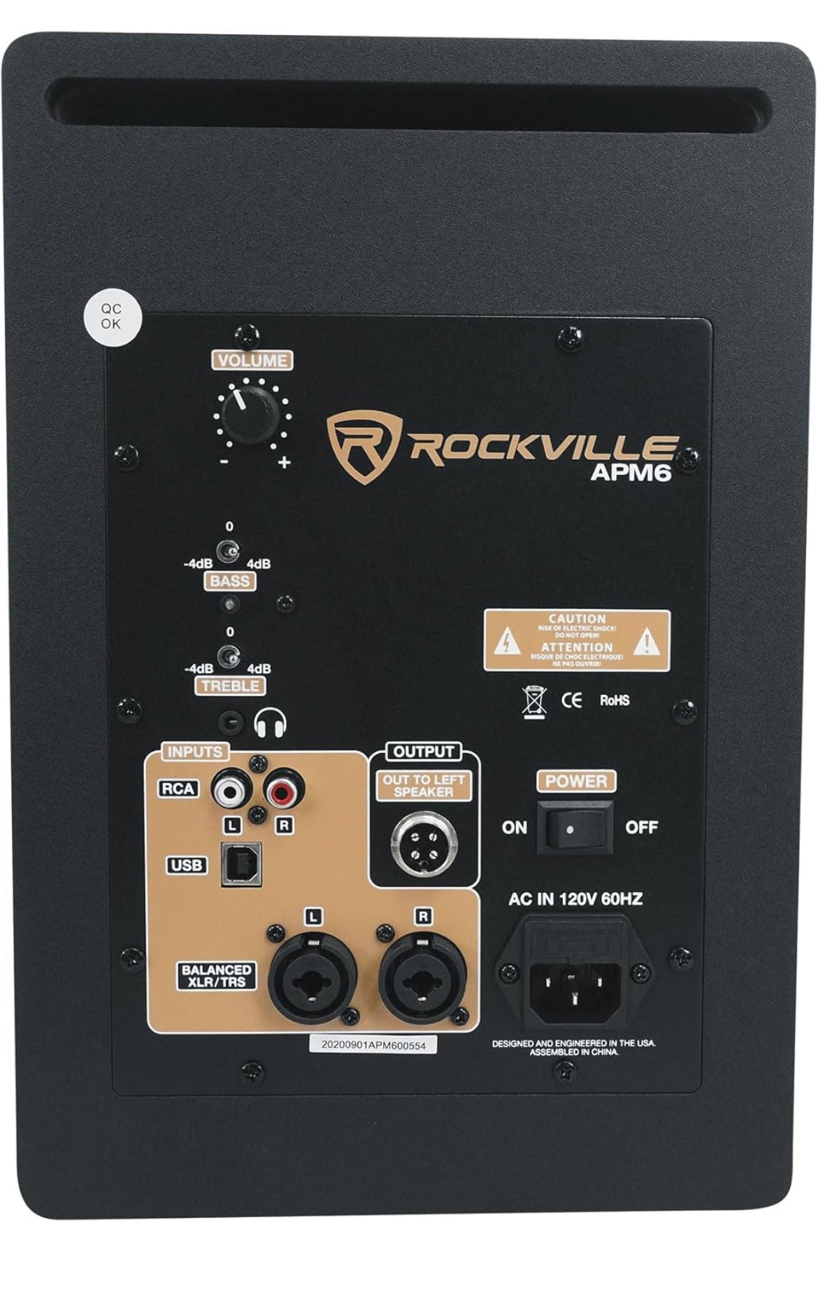 Rockville (2) APM6C 6.5" Powered Studio Monitors+Active 10" Subwoofer+Foam Pads