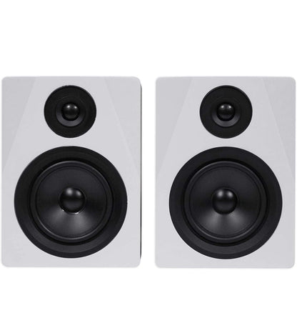 Rockville (2) 5.25" 250w Aangedrewe Studio Monitors+Staanders+Oorfone+Mikrofoon+Skuimblokkies