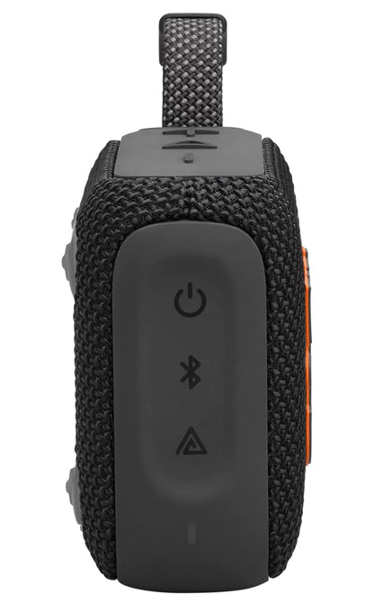 JBL Go 4 - Ultra-draagbare, Waterdigte en Stofdigte Bluetooth-luidspreker, Groot Pro-klank met Kragtige bas, 7-uur ingeboude battery, Gedeeltelik gemaak met Herwonne Materiale (Swart)