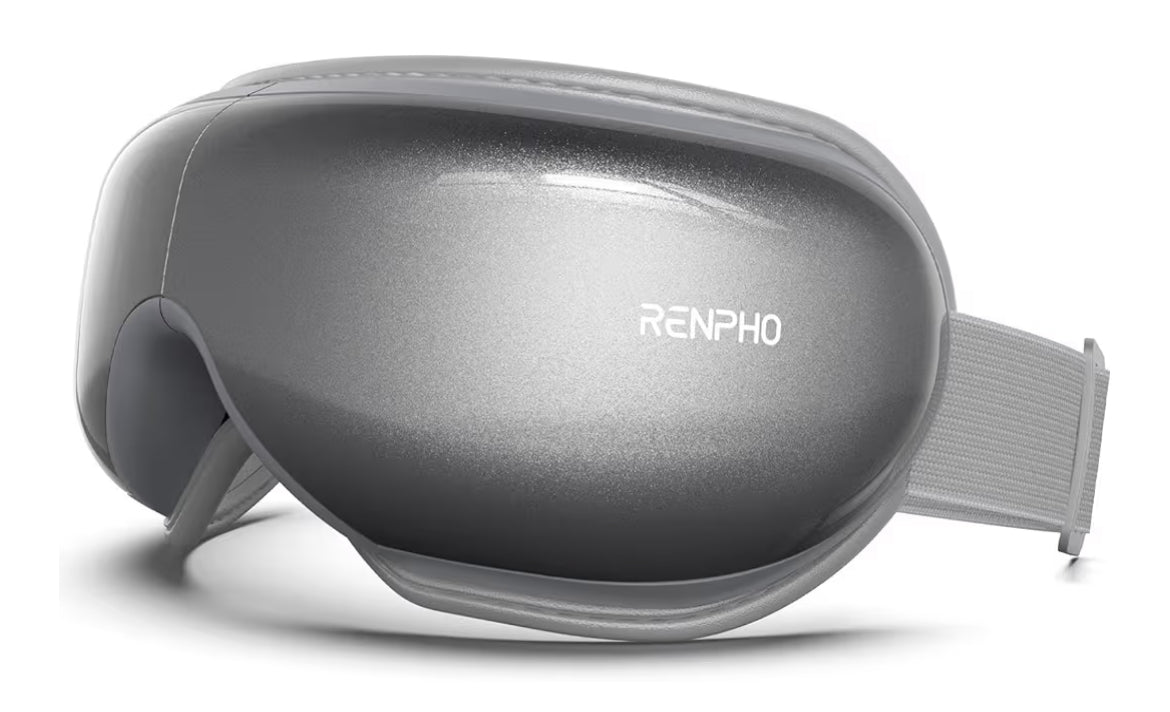 Eyeris1 Eye Massager w/ Heat for Migraine, Smart Sleep Mask for Dry Eyes Relax, Reduce Strain - Grey