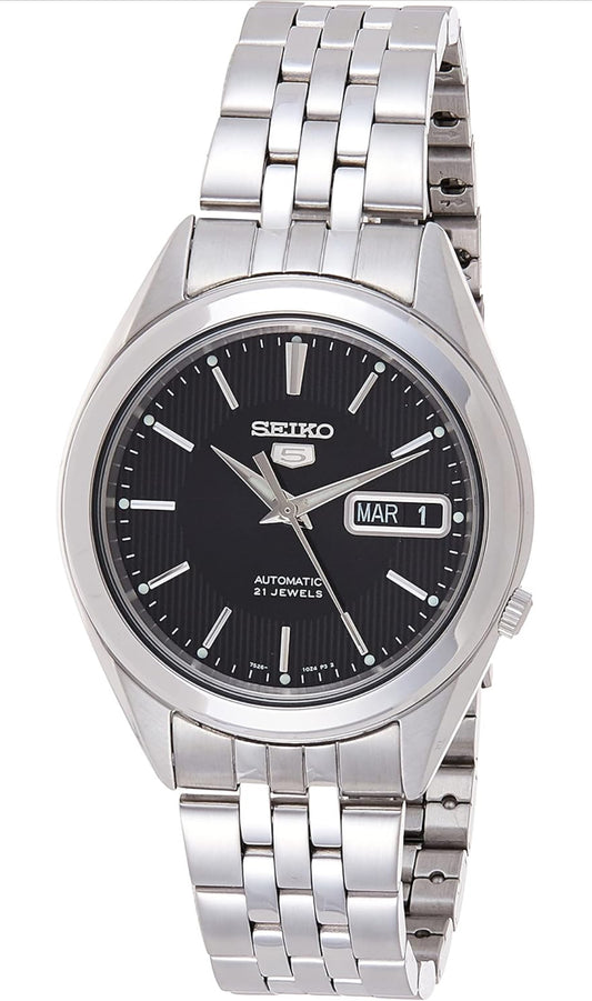 Seiko 5 Manshorlosie van vlekvrye staal