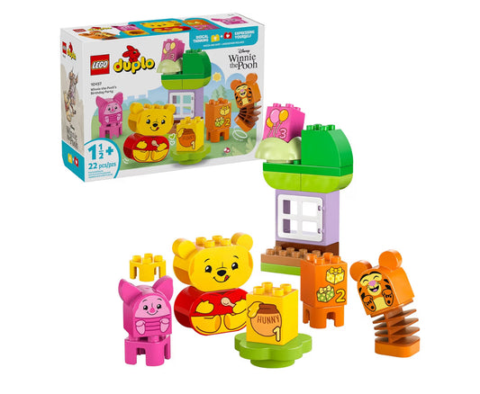 LEGO DUPLO Disney Winnie The Pooh’s Birthday Party Building Set Sensory Toys to Inspire Imaginative Play